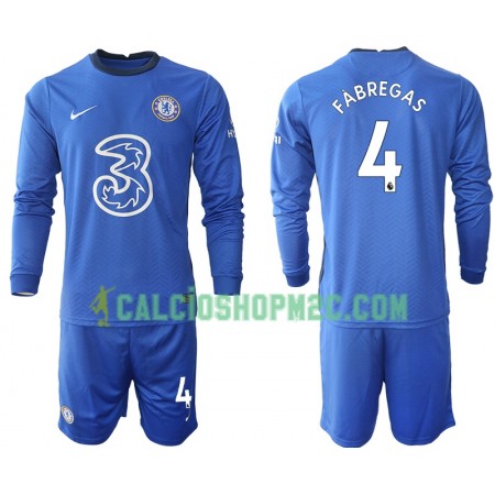 Chelsea Andreas Christensen 4 Bambino Maglia Prima 2020/2021 Manica Lunga (+ Pantaloncini)